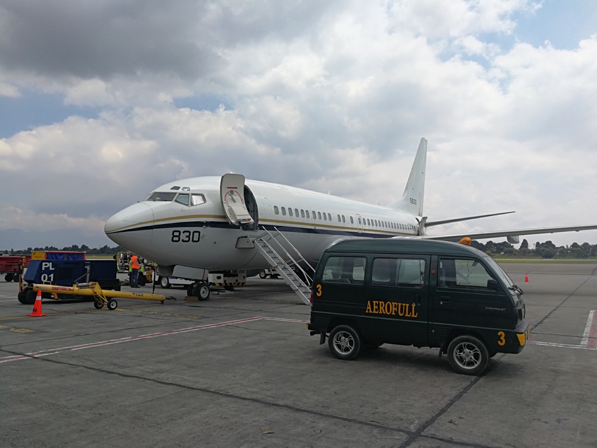 Aerofull operations van beside a private jet on the tarmac